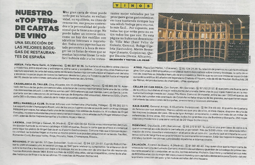Restaurante en El Esparragal Metropoli (diario El Mundo) octubre 2012